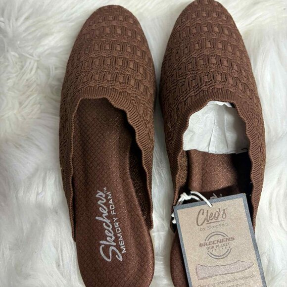 Skechers Cleo Snip Washable Vegan Recycled Crochet Mules -Sweet Daffodil sz7.5 - Picture 1 of 5